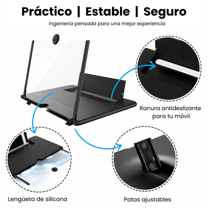 Amplificador de pantalla para móvil portátil