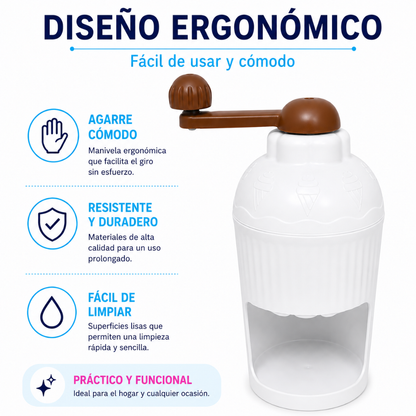 Trituradora de hielo manual