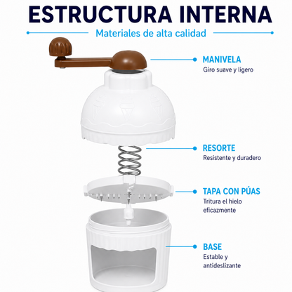 Trituradora de hielo manual